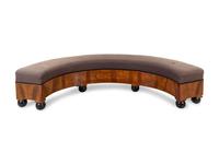 An Austrian Neoclassical Parcel Ebonized Fruitwood Banquette