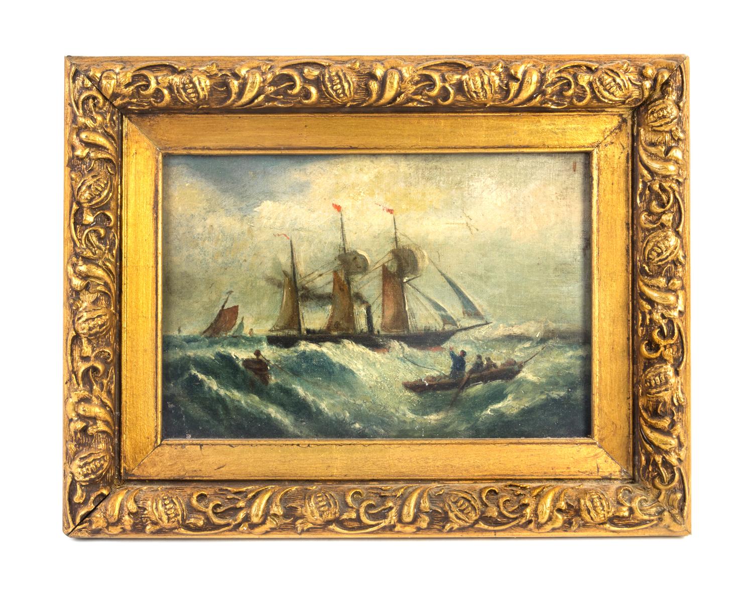 Artist Unknown, (Continental, 19th century), Three-Masted Ship