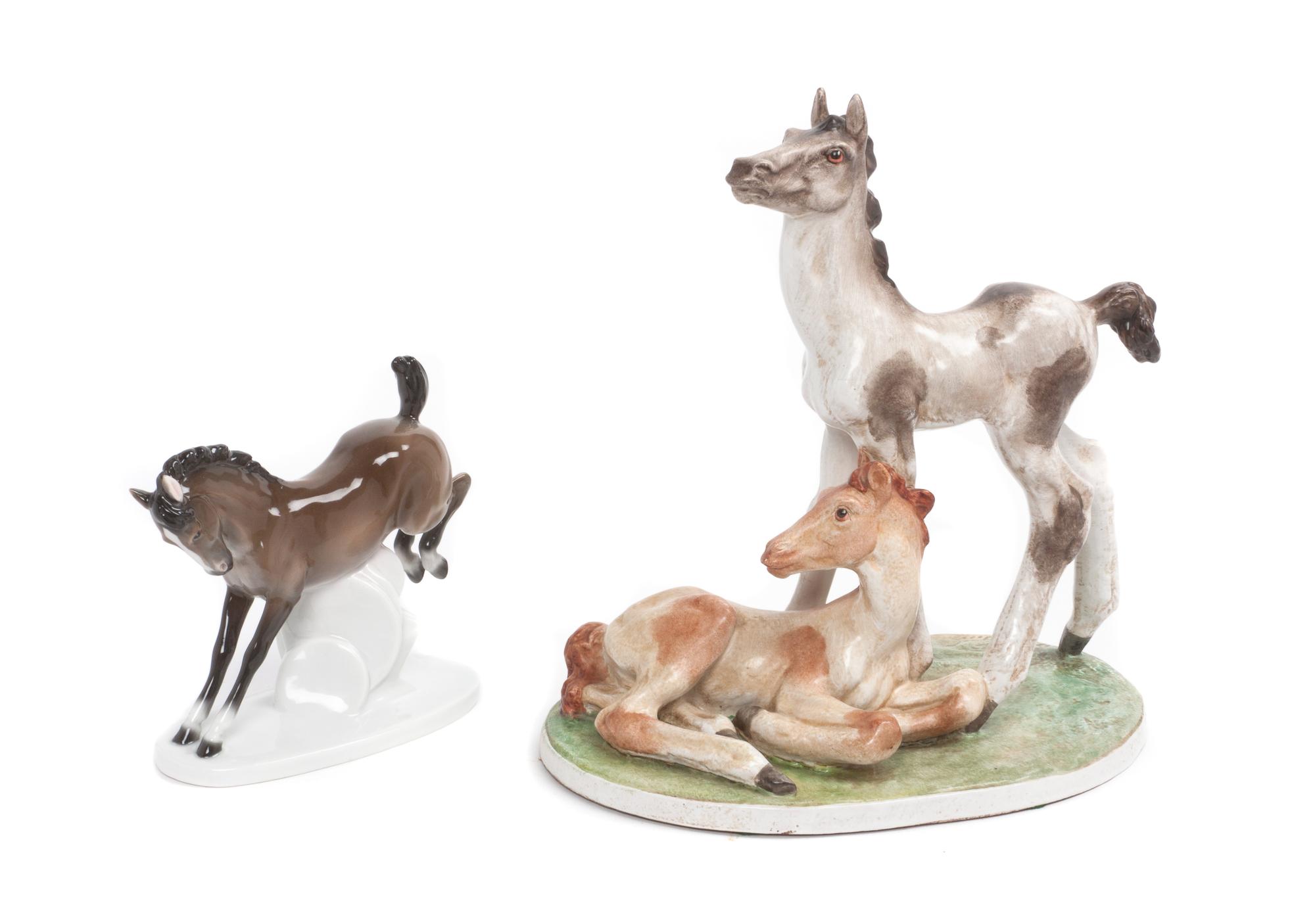 An Italian Ceramic Figural Group Height of first 10 1/4 inches. — SECOND HALF 20TH CENTURY
