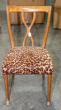 A Biedermeier Birch Side Chair Height 34 3/4 inches.