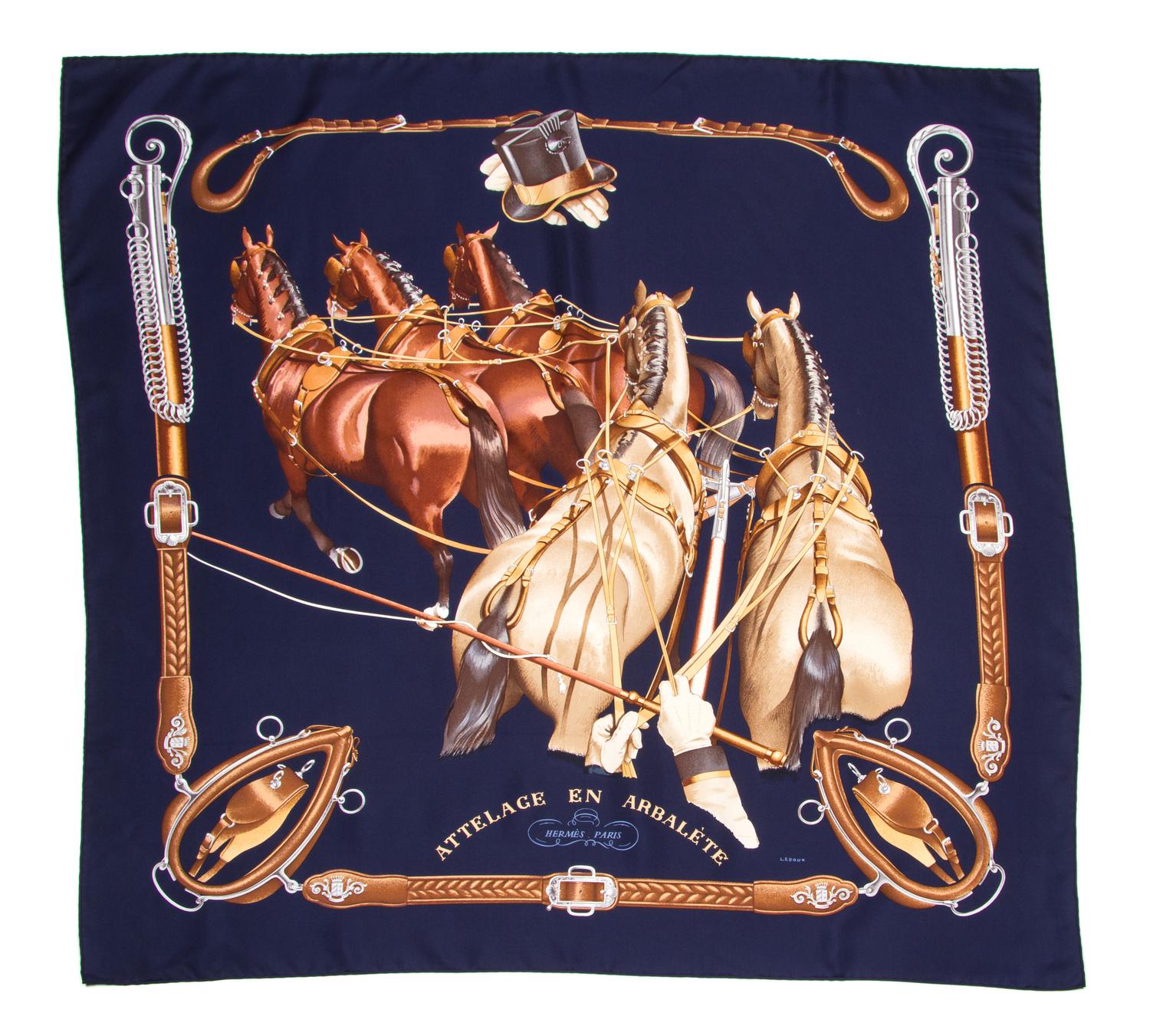 An Hermes 90cm Silk Scarf, 36" x 36".