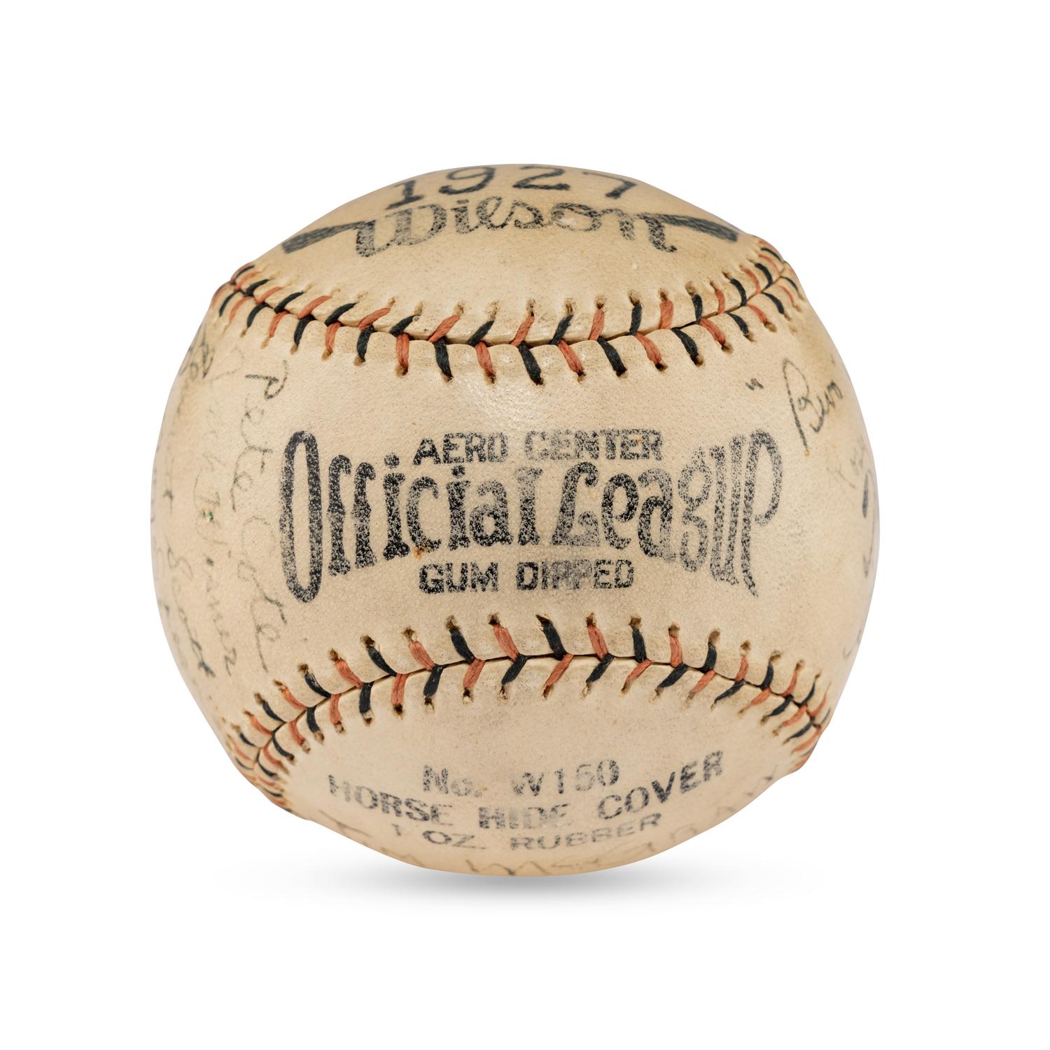 A 1927 Toledo Mud Hens Team Signed Autograph Baseball Featuring Casey Stengel (Beckett Authentication Services Letter of Authenticity)