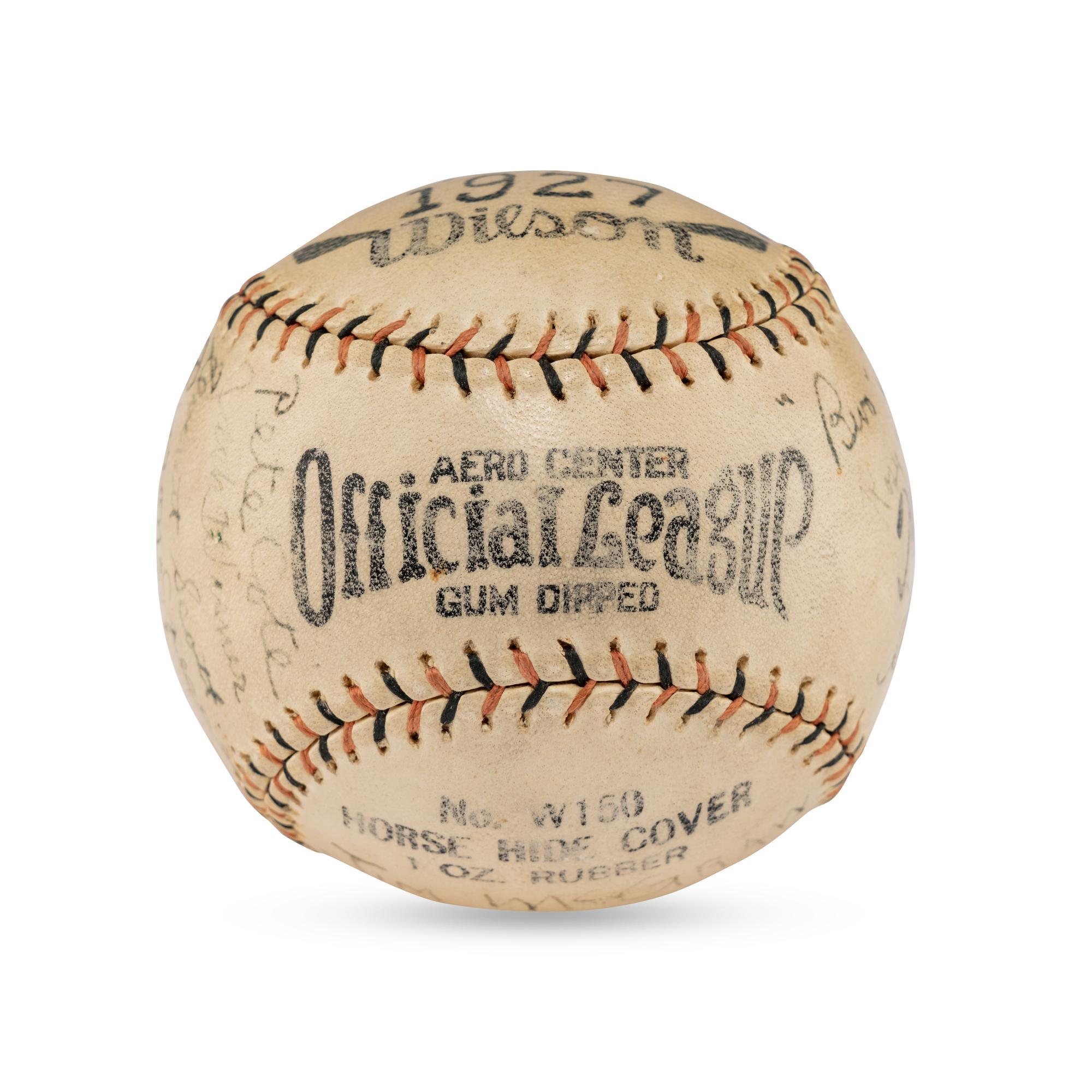 A 1927 Toledo Mud Hens Team Signed Autograph Baseball Featuring Casey Stengel (Beckett Authentication Services Letter of Authenticity)