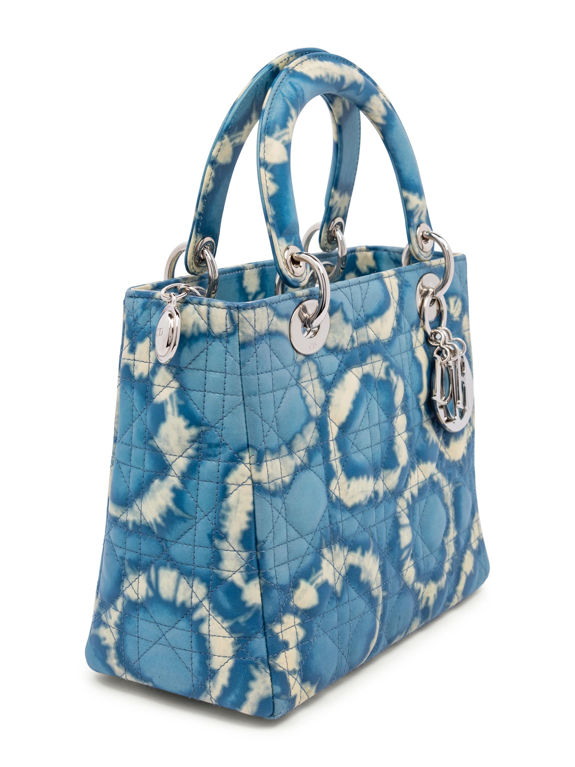 Christian Dior Blue Tie-Dye Effect Small Lady Dior Bag, 2011