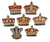 A Set of Seven Tôle Peinte Wall Appliques