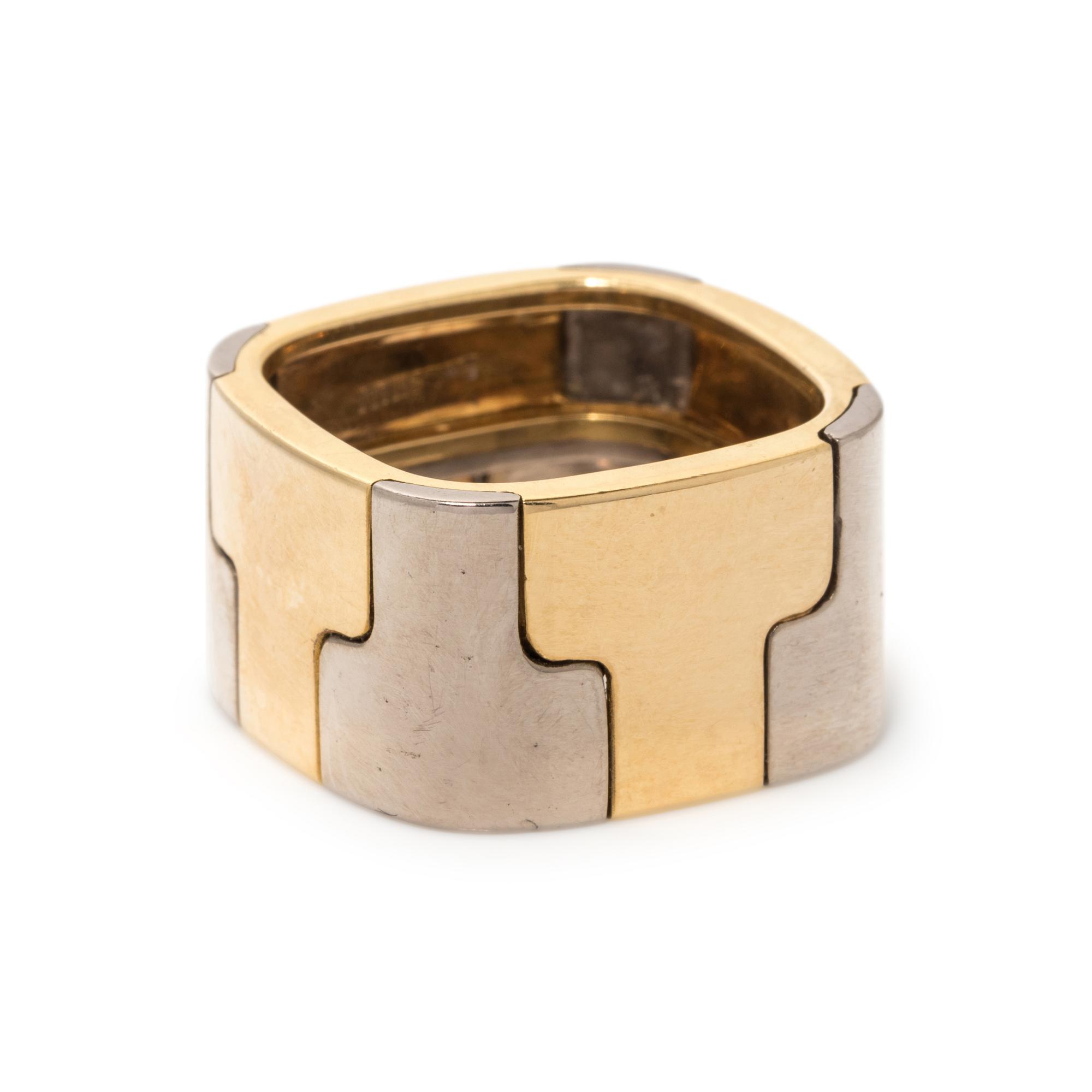 MARVIN SCHLUGER, BICOLOR GOLD RING