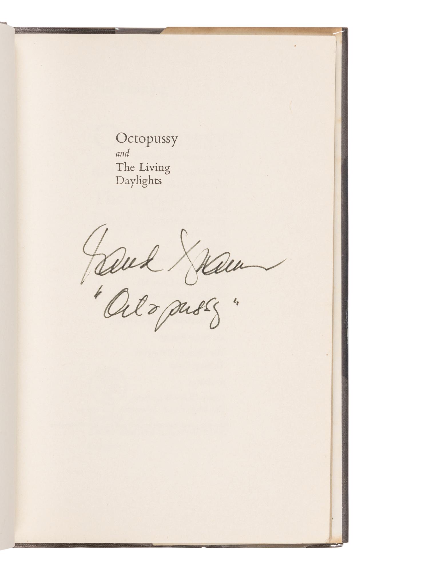 FLEMING, Ian (1908-1965). Octopussy and The Living Daylights . London: Jonathan Cape, 1966.