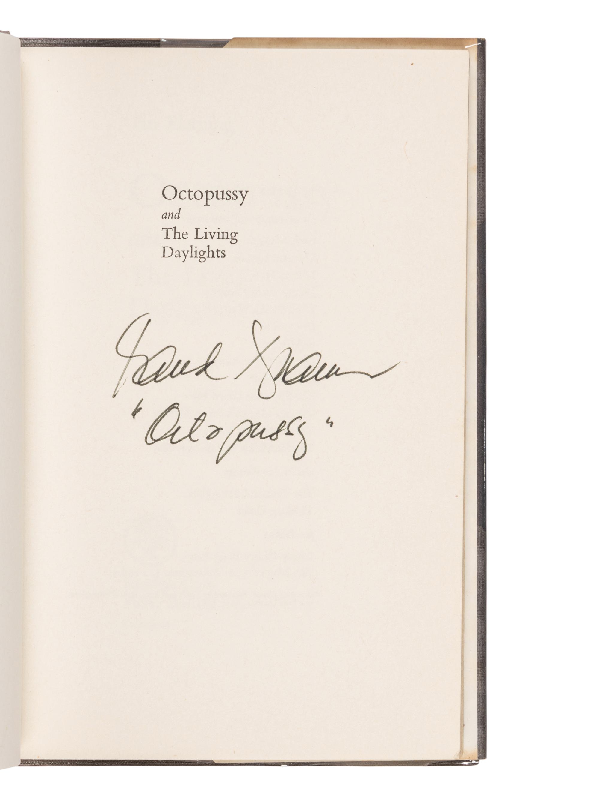 FLEMING, Ian (1908-1965). Octopussy and The Living Daylights . London: Jonathan Cape, 1966.