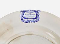 A collection of nine Staffordshire Historical Blue, most in Philadelphia Views, E. Wood & Sons, Burslem, England, and others, first third 19th century
