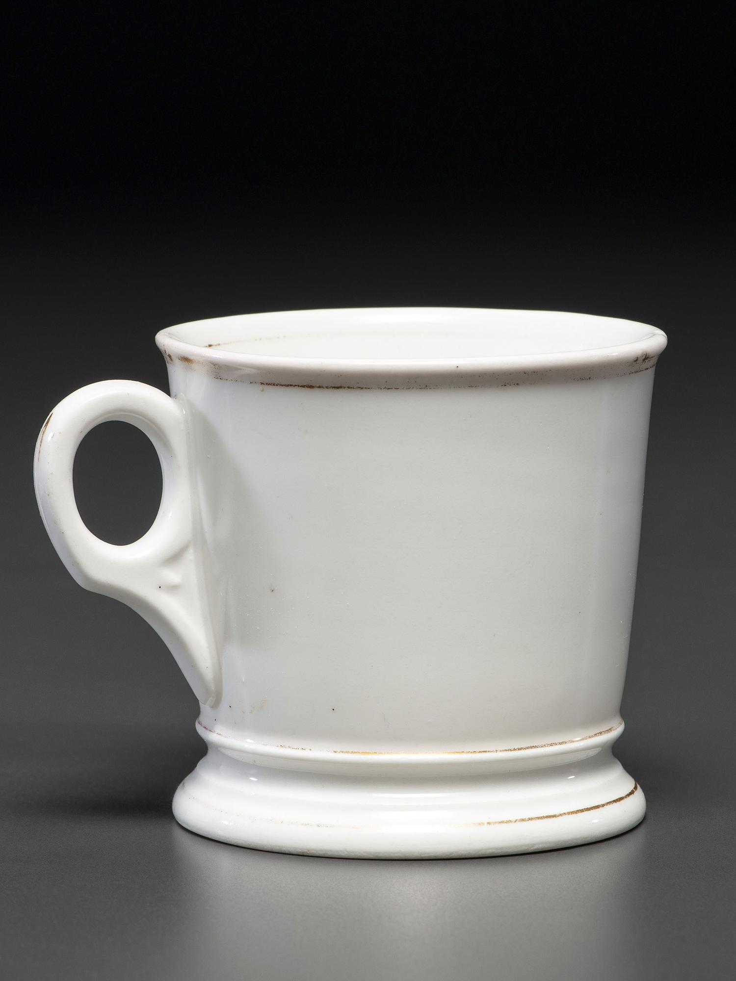 A Birdseed Salesman's Porcelain Occupational Shaving Mug Belonging to Fred Shulze