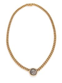BVLGARI, YELLOW GOLD AND COIN 'MONETE' NECKLACE