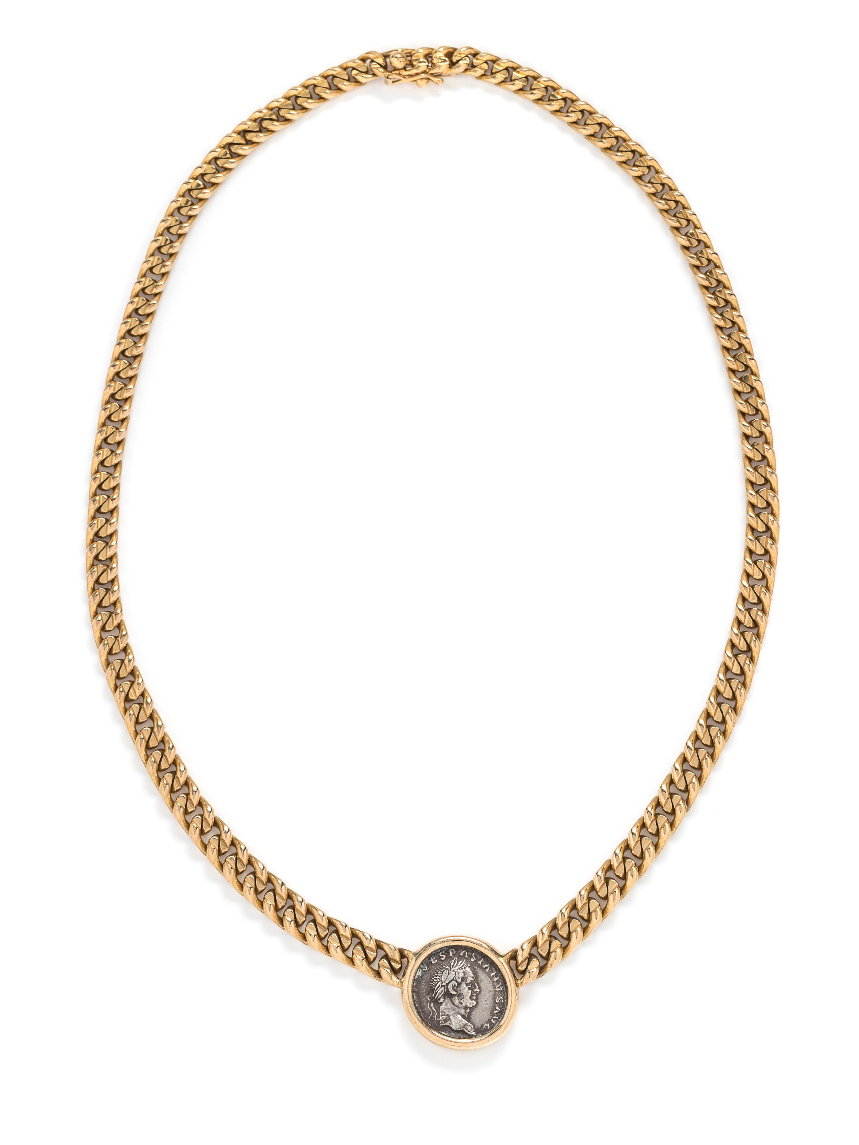 BVLGARI, YELLOW GOLD AND COIN 'MONETE' NECKLACE