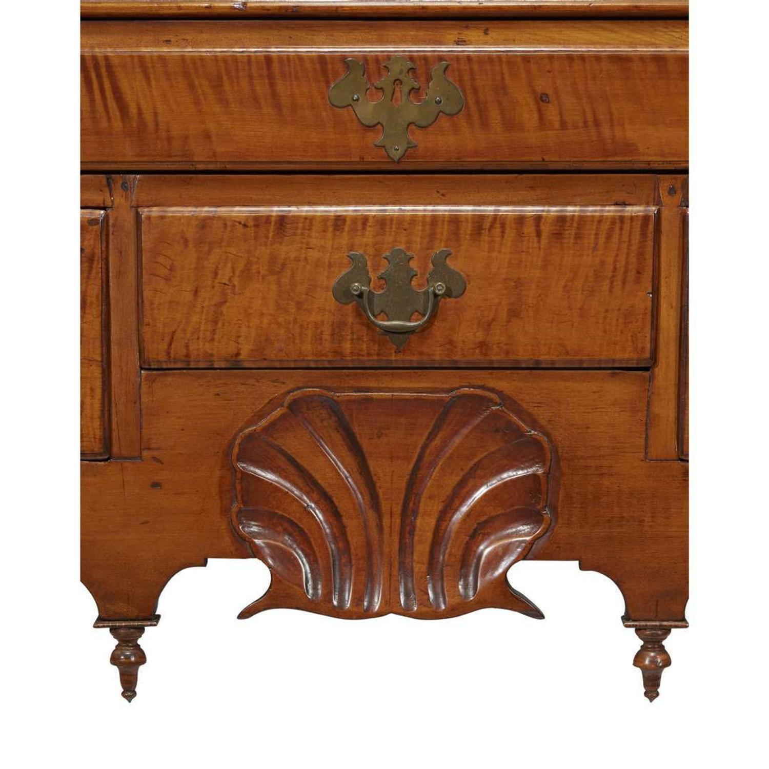 Queen Anne carved maple high chest Portsmouth, NH, circa 1785