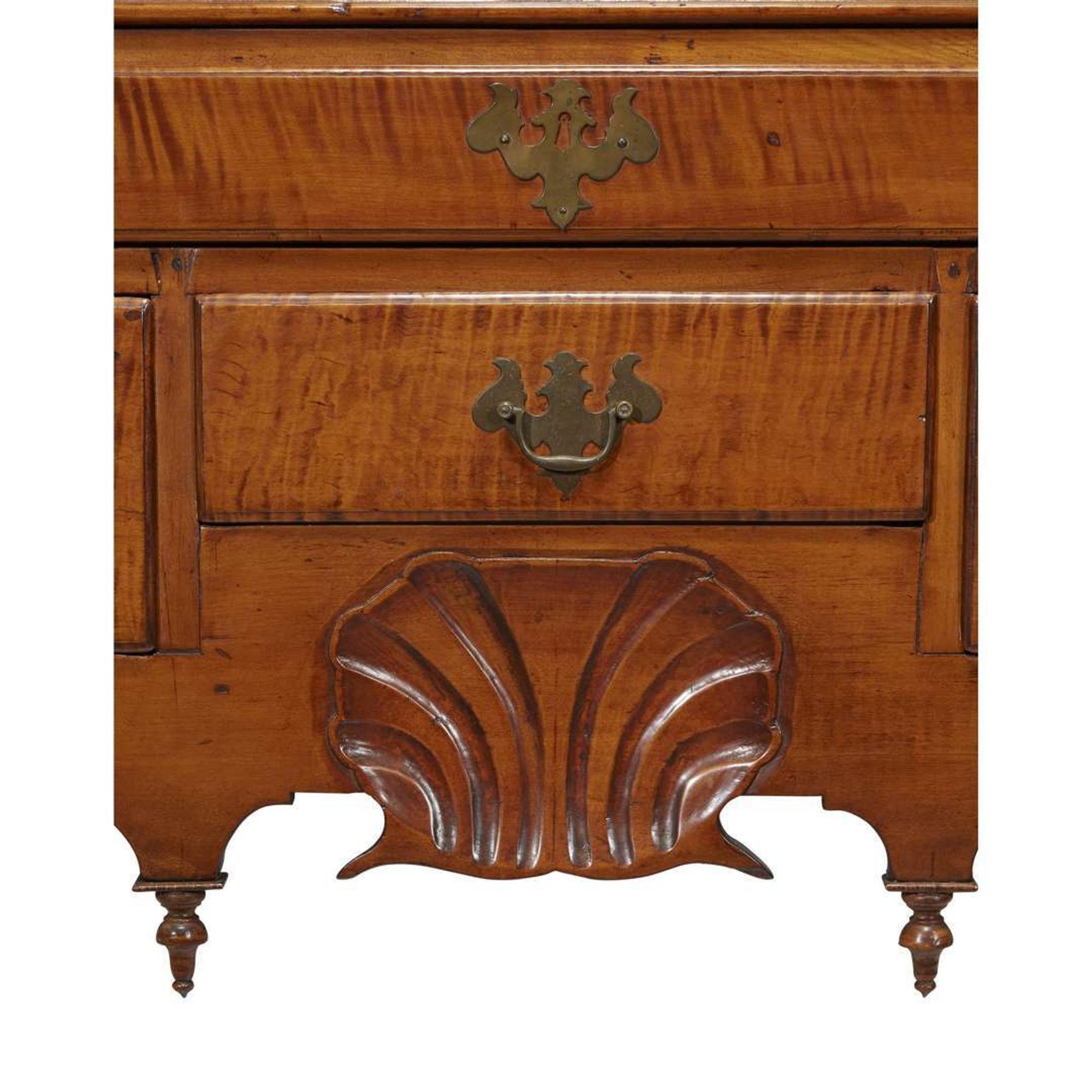 Queen Anne carved maple high chest Portsmouth, NH, circa 1785