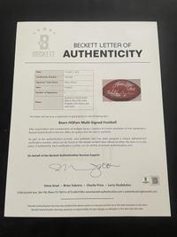 A Chicago Bears Hall of Fame Signed Autograph Football Including Walter Payton (Beckett Authentication Services Letter)