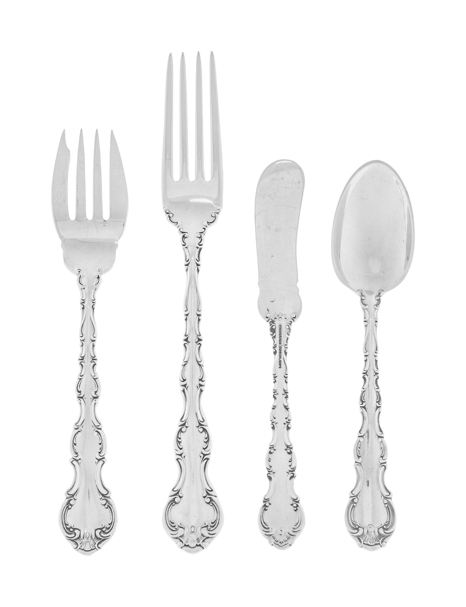 An American Silver Flatware Service