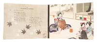 EDWARDS, OSMAN. Residential Rhymes. Tokyo, n.d. [c. 1900] with 22 color woodblocks on crepe paper.