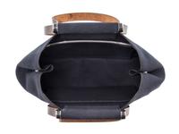 An Hermes Black Canvas Cabag Elan Tote, 10" x 14" x 5.5".