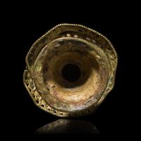 A Small Nepalese Copper Alloy Lamp with Ganesha, 19th Century or Later