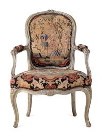 A Louis XV Painted Fauteuil