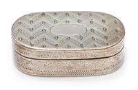A George III Silver Vinaigrette, Thomas Phipps & Edward Robinson, London, 1806, the case decorated with geometric engraving, the lid ce