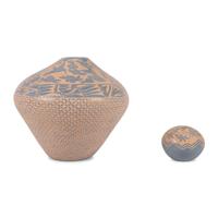 Jemez Sgraffito Pottery Jars