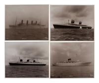 [TRANSPORTATION]. A group of 27 photographs of ocean liners including the RMS Titanic and HMHS Britannic. [Cowes, England]: Beken of Cowes, ca last half of the 20th century.