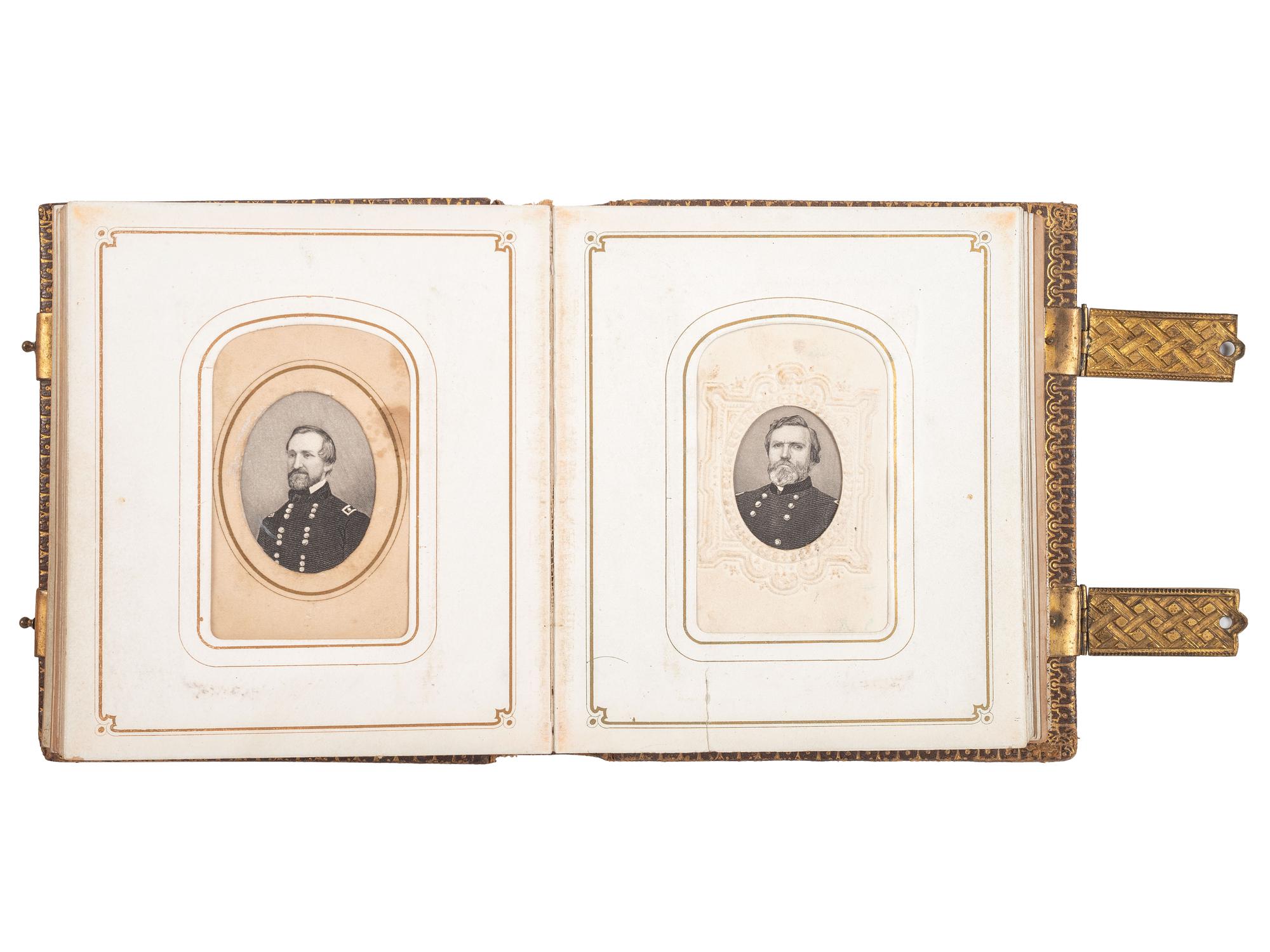 [EARLY PHOTOGRAPHY]. 100+ CDVs, stereoviews, & tintypes of Civil War personalities & civilians.
