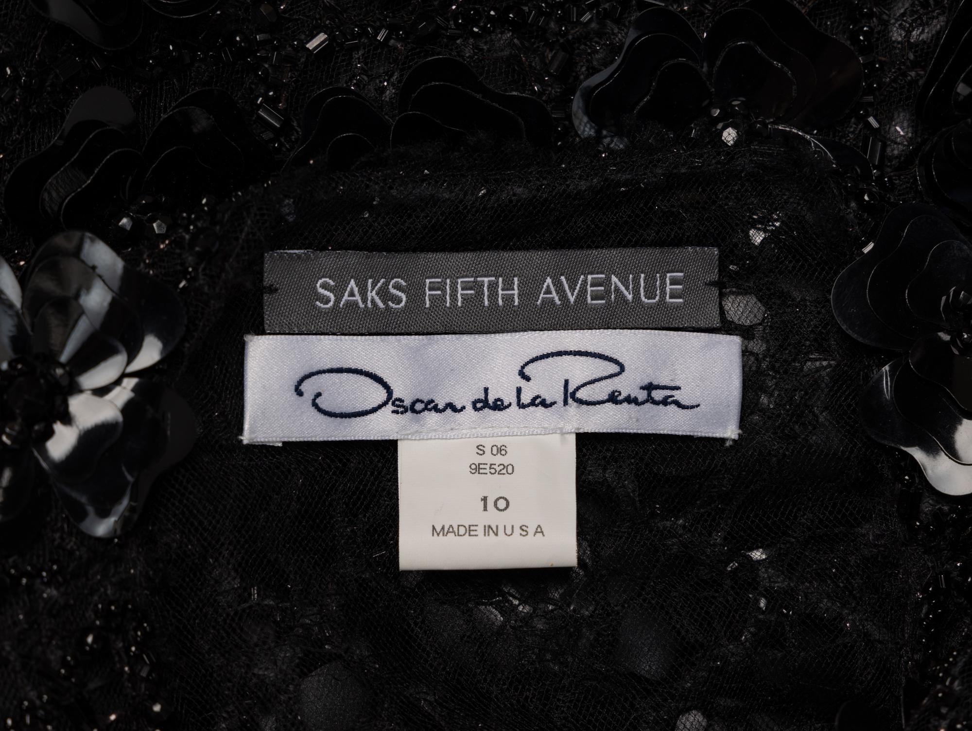 Oscar de la Renta, Black Embellished Jacket