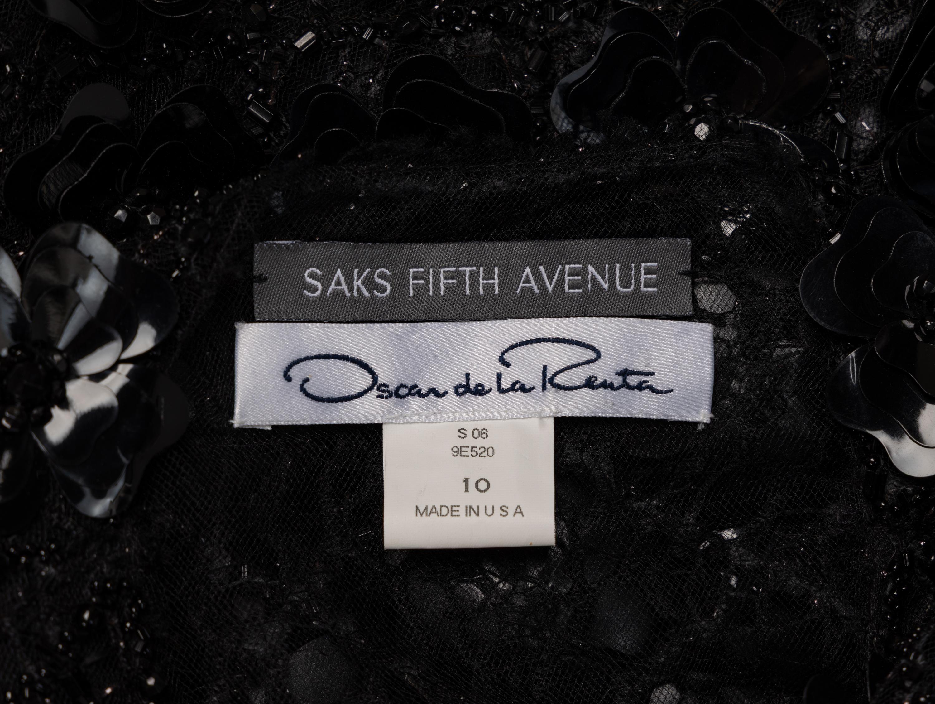 Oscar de la Renta, Black Embellished Jacket
