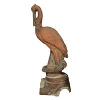 A Terra Cotta Bird Form Roof Crest 14" W x 11" D x 34" H — France, 20th Century