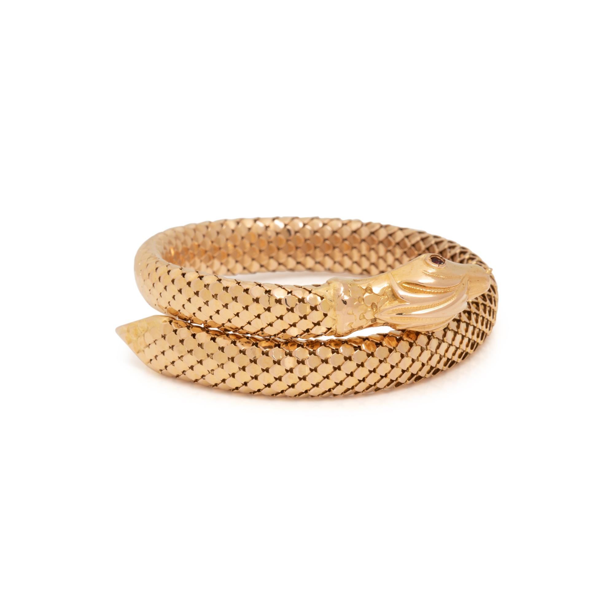 YELLOW GOLD SNAKE BRACELET