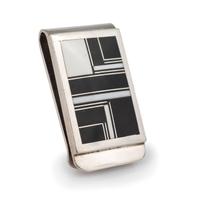 Sterling Silver and Mosaic Inlay Money Clip