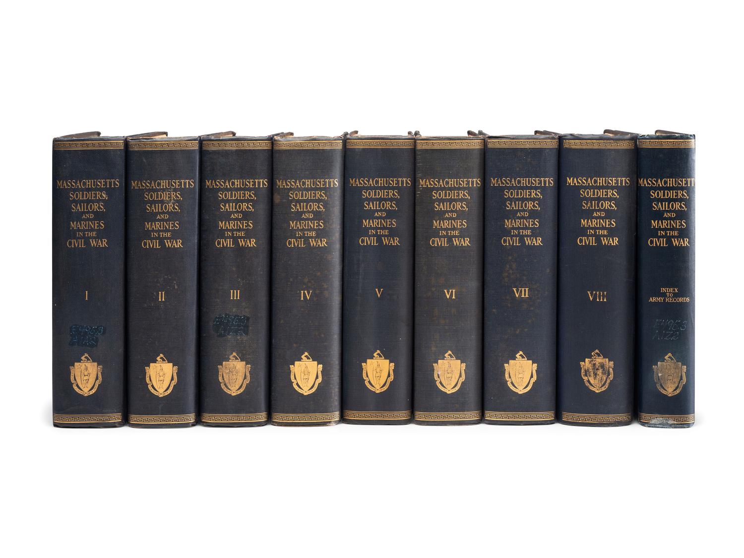 [CIVIL WAR - MASSACHUSETTS]. A group of regimental histories and adjutant general reports, comprising: