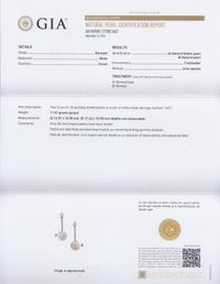 A Pair of Platinum and Natural Pearl and Pearl Earrings, 7.40 dwts.