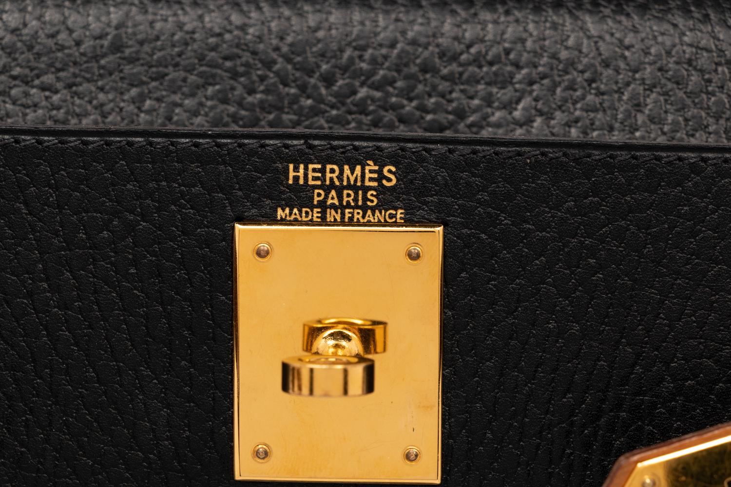 Hermès Kelly Retourne 25 in Bicolor Calfskin, 1994
