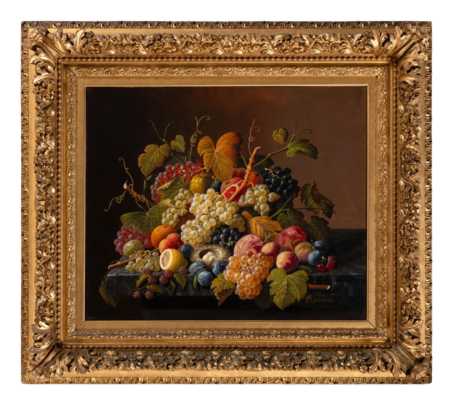 Still Life of Fruit with Bird's Nest , c. 1860-70