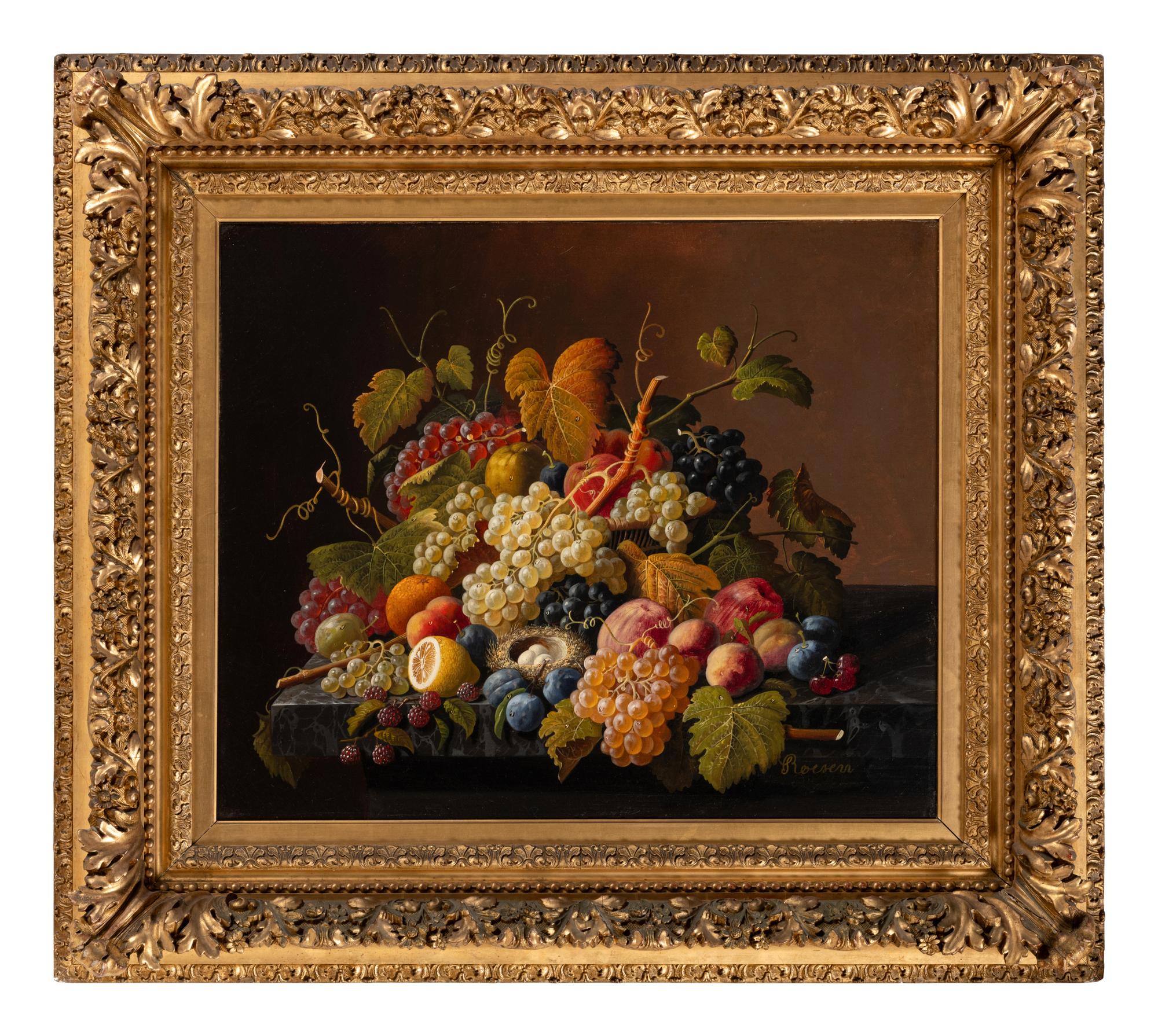 Still Life of Fruit with Bird's Nest , c. 1860-70
