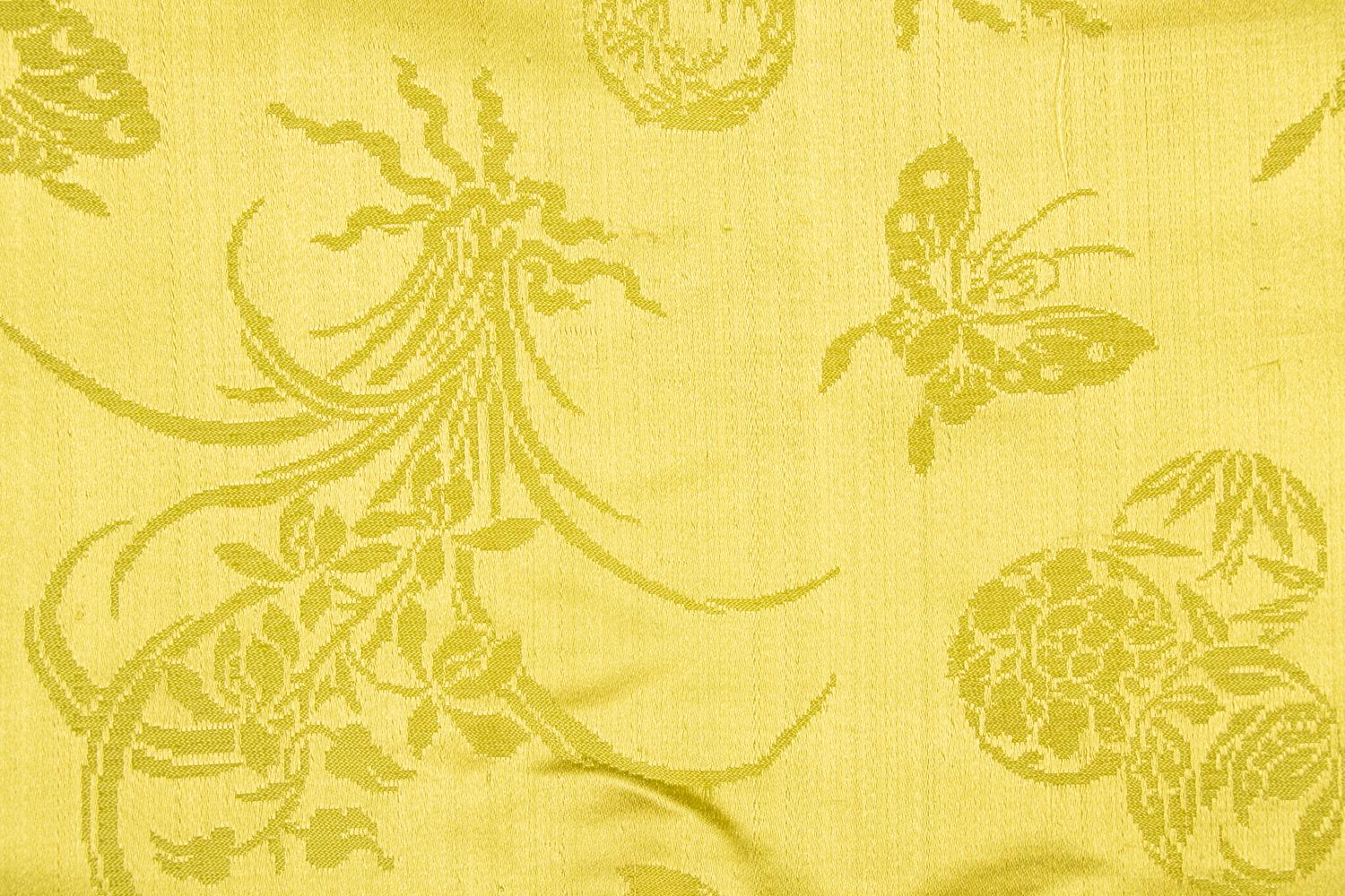 Three Brocade Woven Silk Textiles