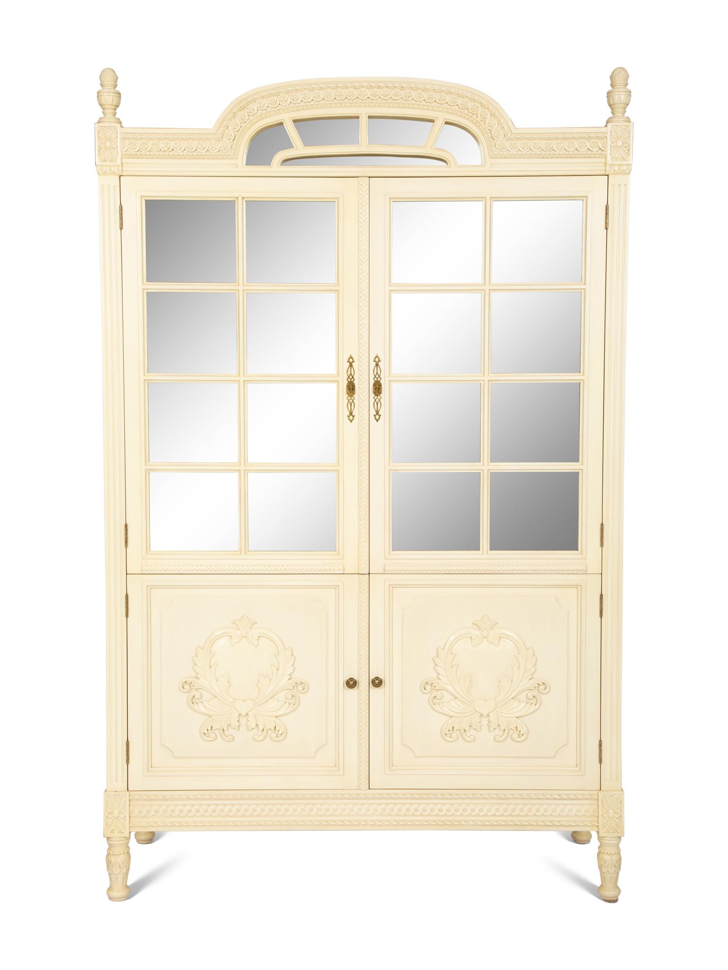 A Louis XVI Style White Painted Four-Door Armoire by Julia Gray, New York