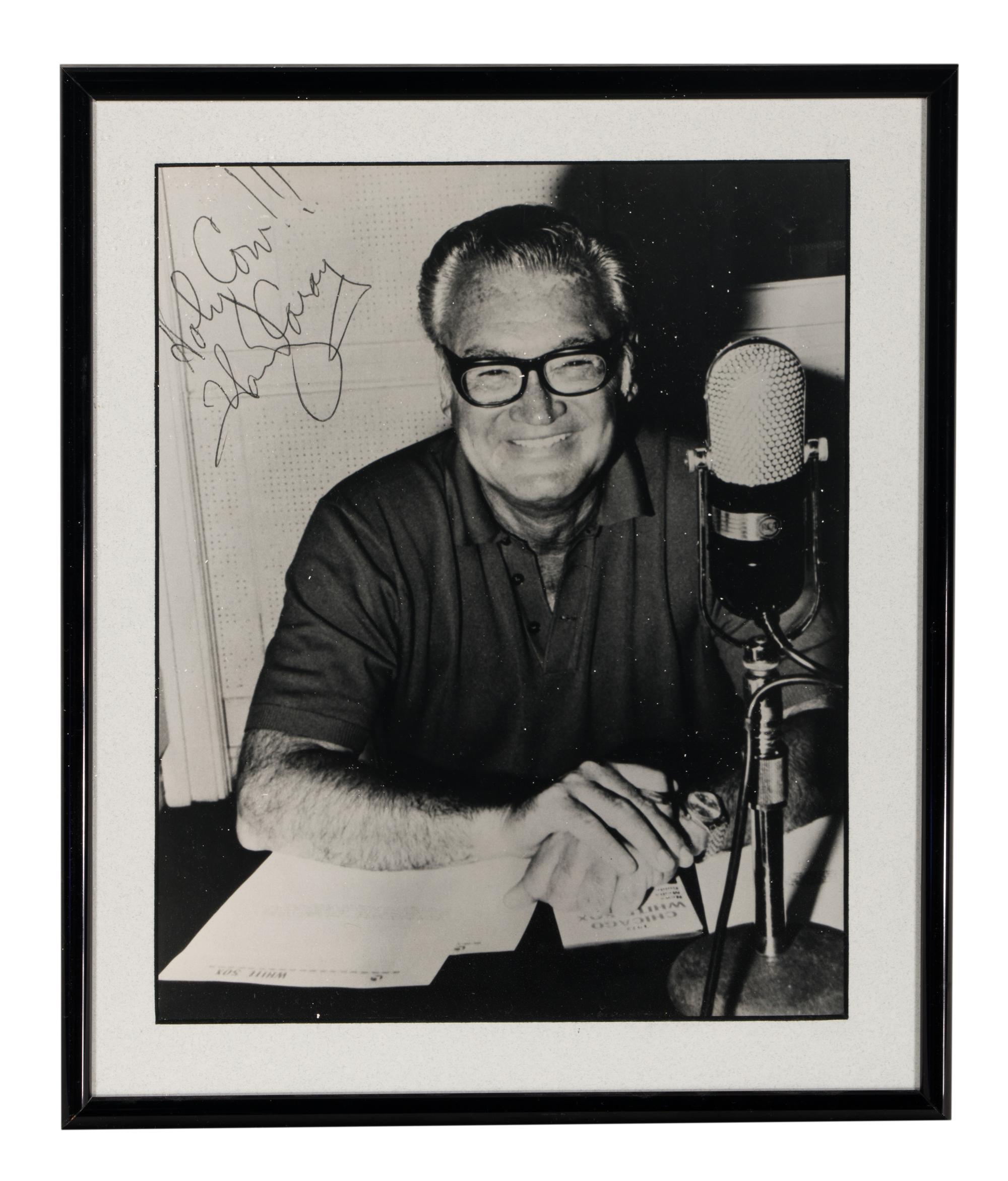 A Harry Caray Signed Autograph Photo (Beckett Authentication Services)