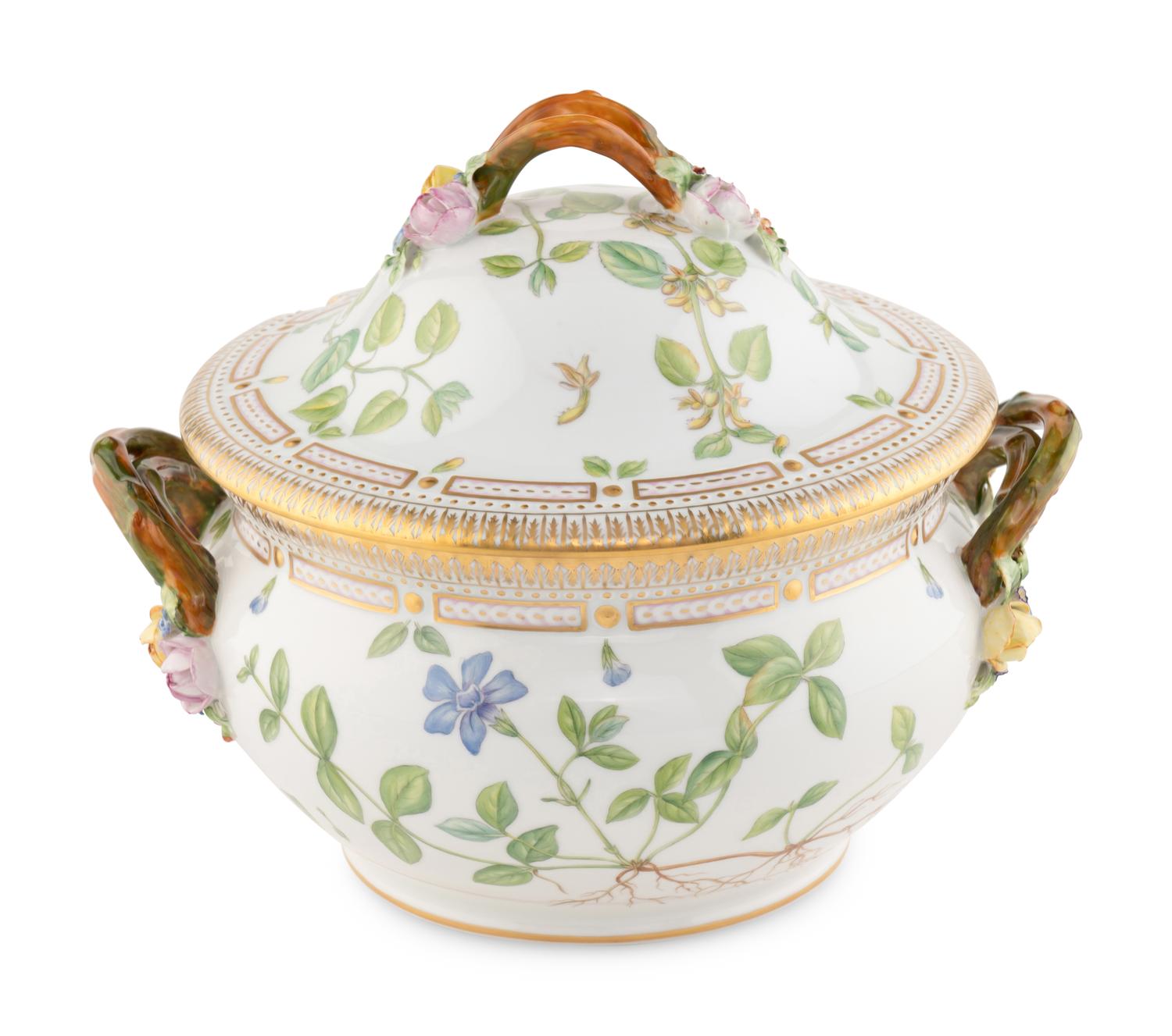 A Royal Copenhagen Flora Danica Porcelain Covered Tureen