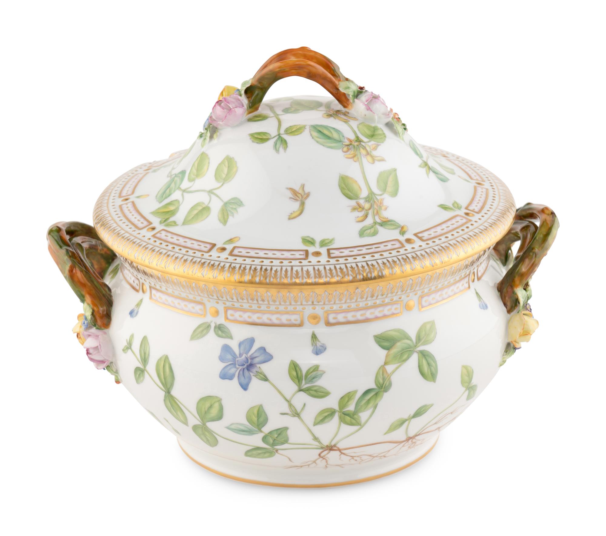 A Royal Copenhagen Flora Danica Porcelain Covered Tureen