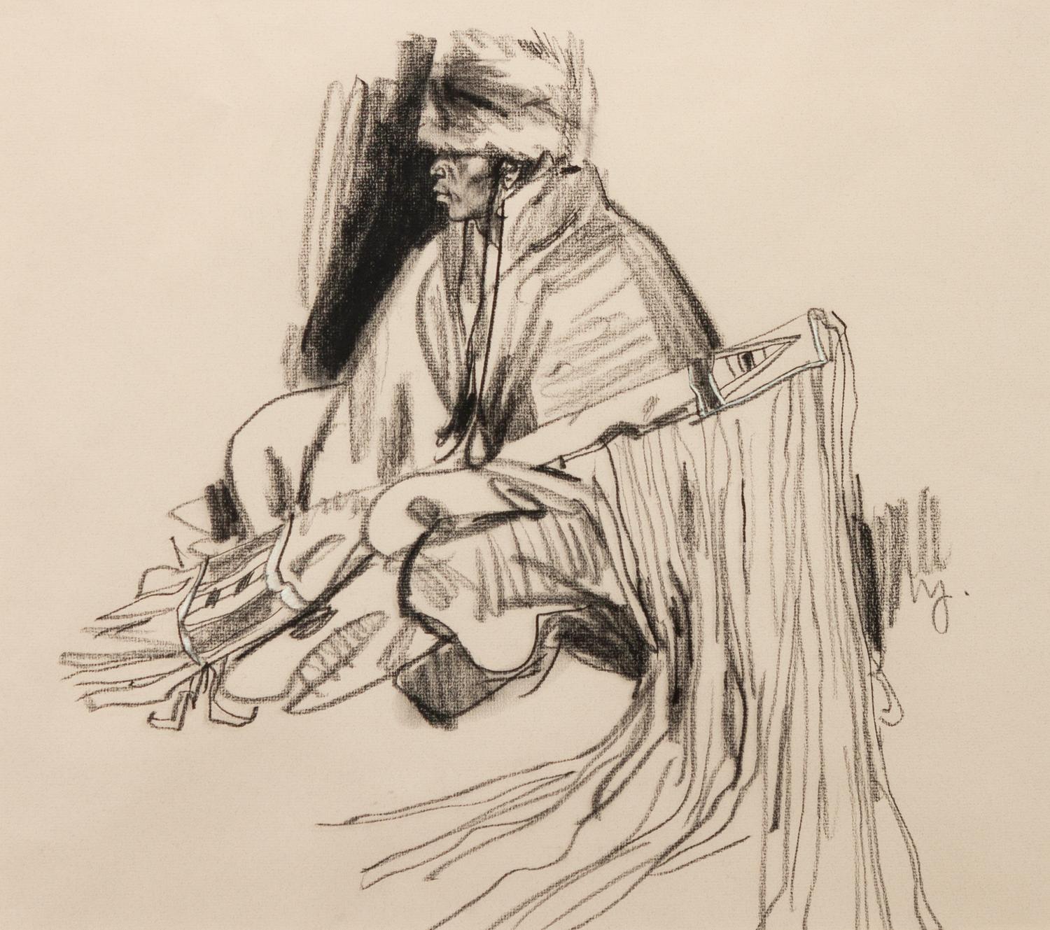 Seated Indian with Rifle