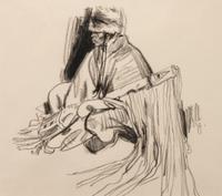 Seated Indian with Rifle