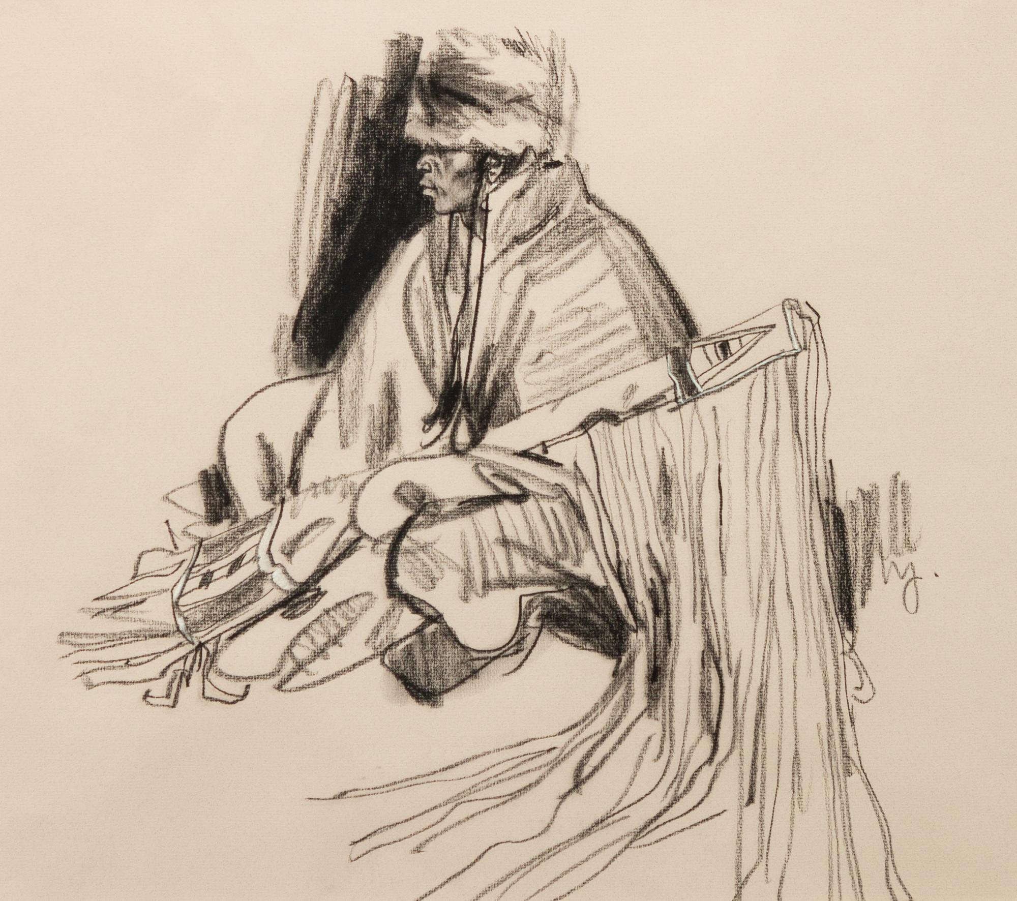 Seated Indian with Rifle