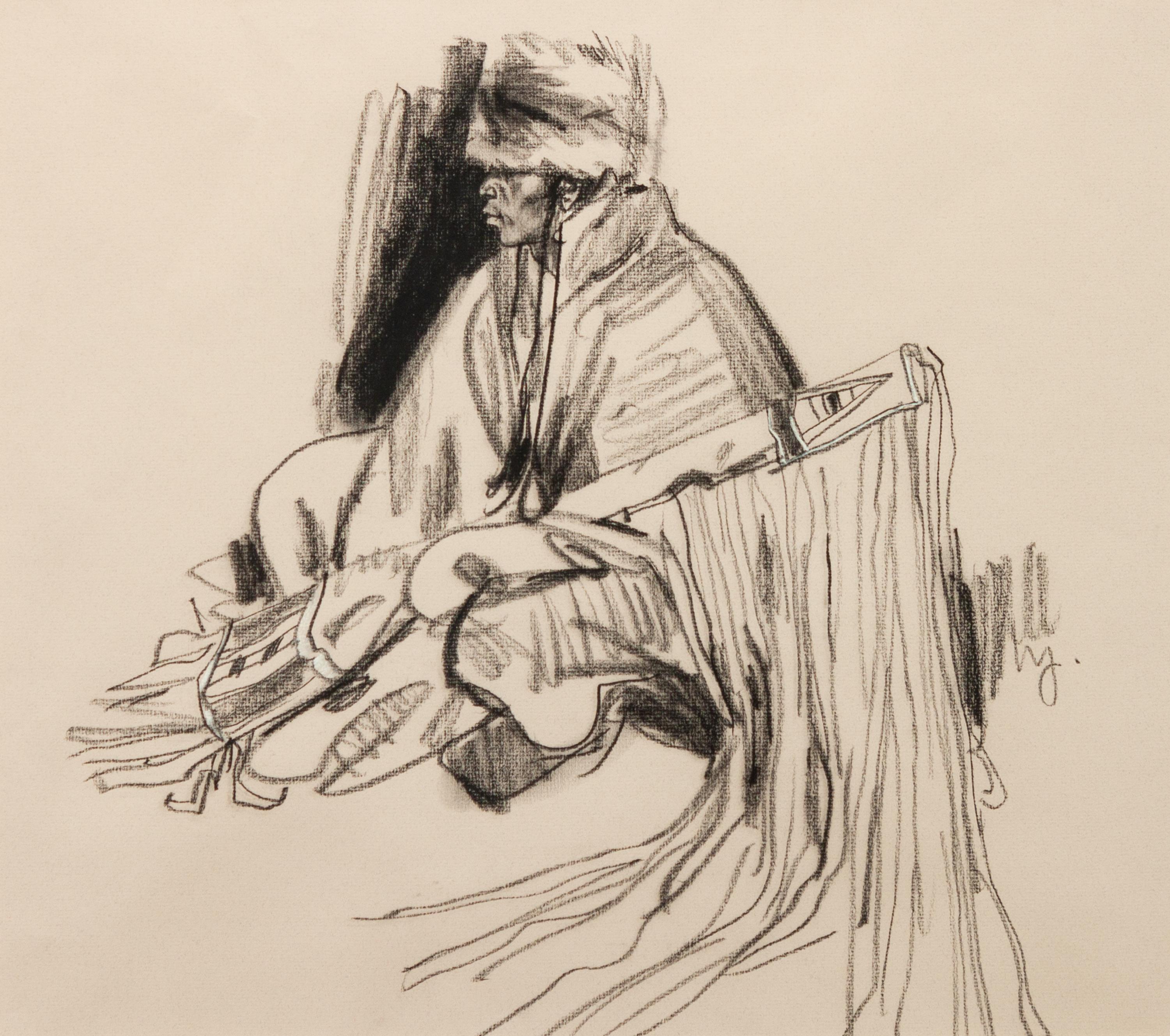 Seated Indian with Rifle