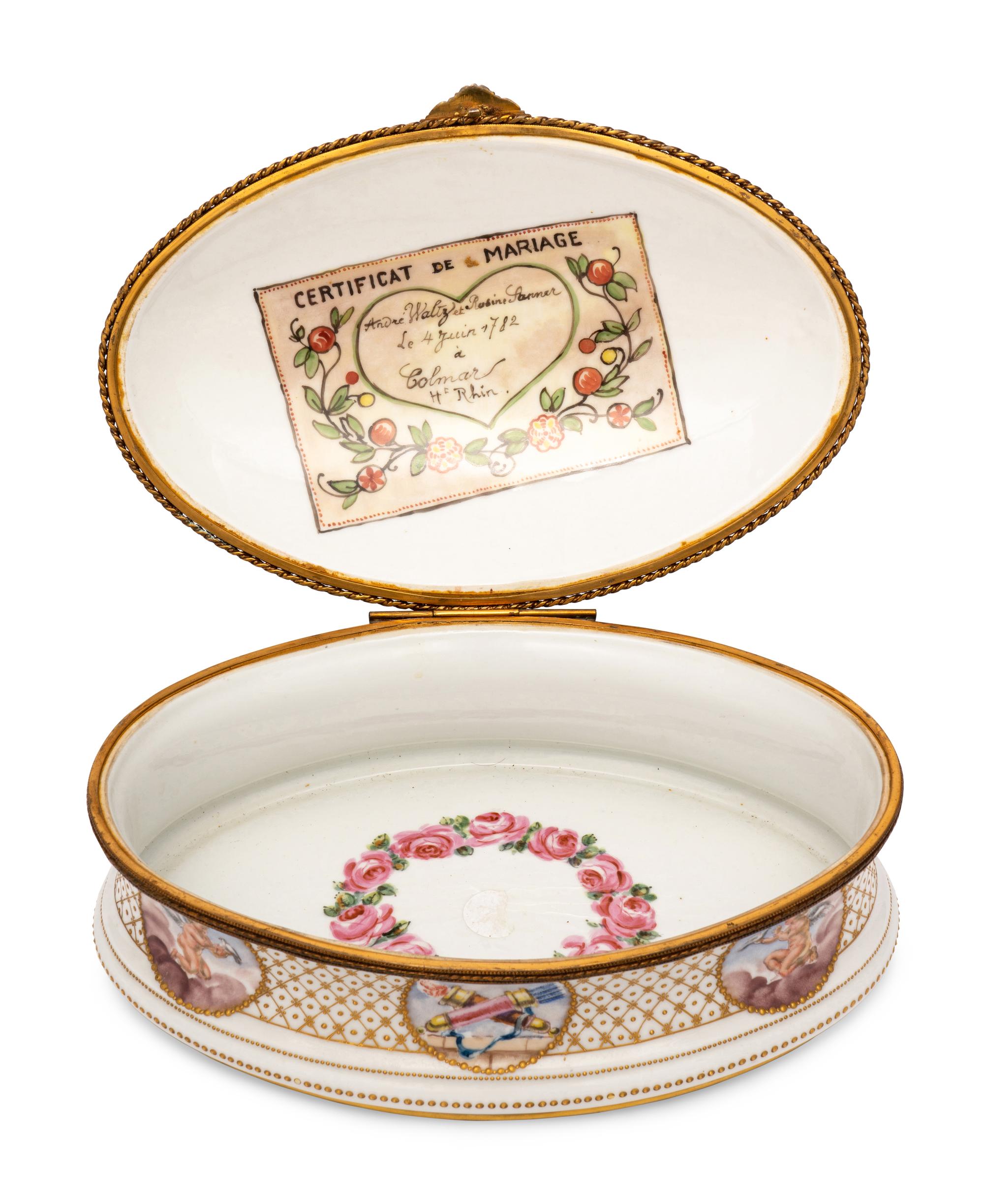 A Sèvres Style Porcelain Table Casket