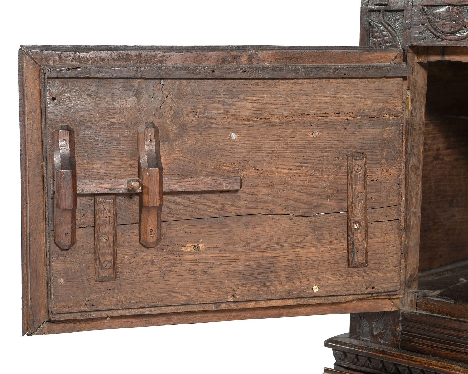 An English Gothic Revival Oak Court Cupboard