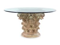 A Neoclassical Style Painted and Carved Wood Pedestal Table